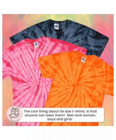 Tie Dye Shirt Women Tops, Tie Dye Shirts for Men, Teens, Tie Dye T Shirts, 100% Cotton in 35 Colors, Sizes S-5XL Reactive Rai...