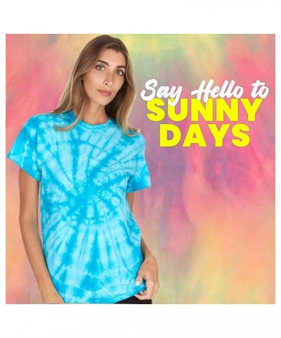 Tie Dye Shirt Women Tops, Tie Dye Shirts for Men, Teens, Tie Dye T Shirts, 100% Cotton in 35 Colors, Sizes S-5XL Reactive Rai...