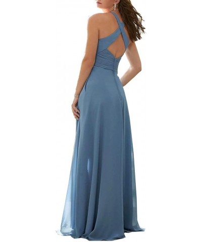 Women's Halter Long Bridesmaid Dresses Slit Formal Wedding Evening Party Gown Teal $39.00 Dresses