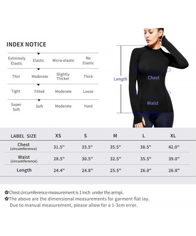 Womens Mock Neck Athletic Top Long Sleeve Workout Shirts with Thumb Holes Orange $11.99 Activewear