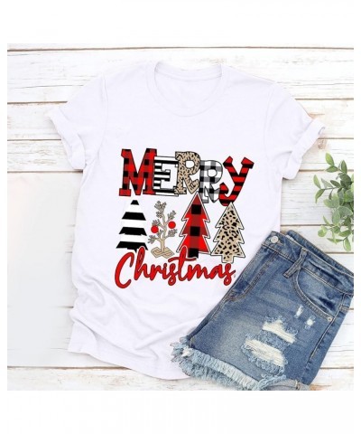 Womens Relaxed Fit T Shirts Long Short 3/4 Sleeve Crew V Neck Festival Vacation Tops Tee for Women Fall Summer 2024 Christmas...