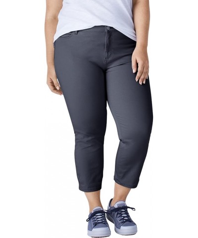 Women's Perfect Shape Twill Capri Pant Rinsed Navy $21.25 Pants