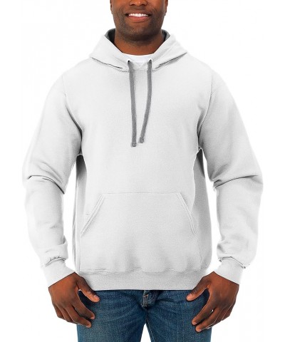 Men's Sofspun Fleece Pullover Hoodie Pullover - White $10.65 Hoodies & Sweatshirts