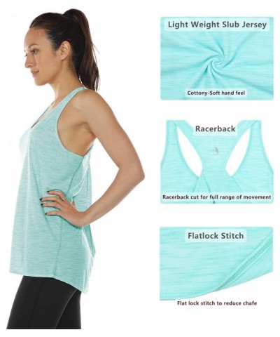 Workout Tank Shirts for Women - Athletic Exercise Yoga Gym Tops, Womens Muscle Tank (Pack of 2) Ice Green $8.82 Activewear