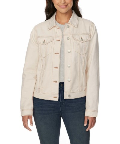 Womens Classic Denim Jacket (as1, alpha, m, regular, regular, Eggshell) $29.14 Jackets