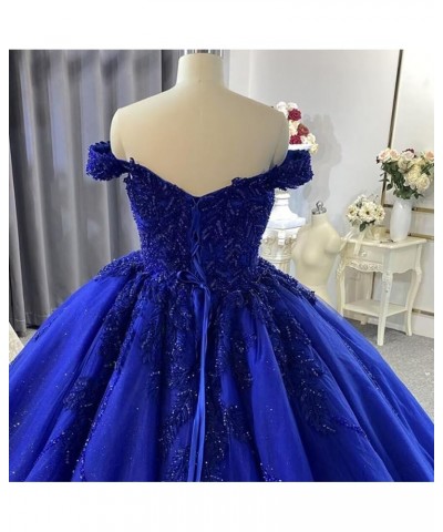 Sparkly Tulle Quinceanera Dresses Ball Gown Puffy Lace Sweet 16 Dresses Off Shoulder Prom Dress Y118 Black $54.25 Dresses