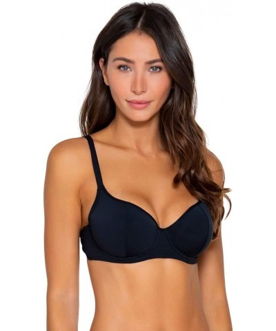 Women's Standard Carmen Swimsuit Bikini Top with Underwire Black $20.90 Swimsuits