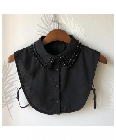 Chic Ladies Fake Lace Chiffon Detachable Collar Vintage Style Half Blouse Elegant False Collar Women 1429black $8.83 Blouses