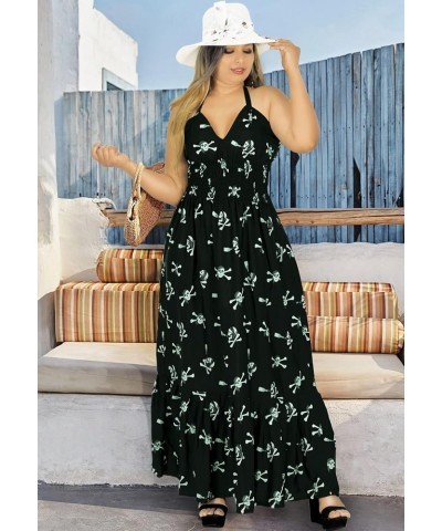 Women's A line Maxi Smocked Top Dress Long Sleeveless Casual Tube Dresses for Women Printed Ebony, Skull $14.55 Dresses