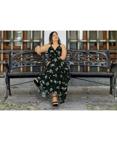 Women's A line Maxi Smocked Top Dress Long Sleeveless Casual Tube Dresses for Women Printed Ebony, Skull $14.55 Dresses