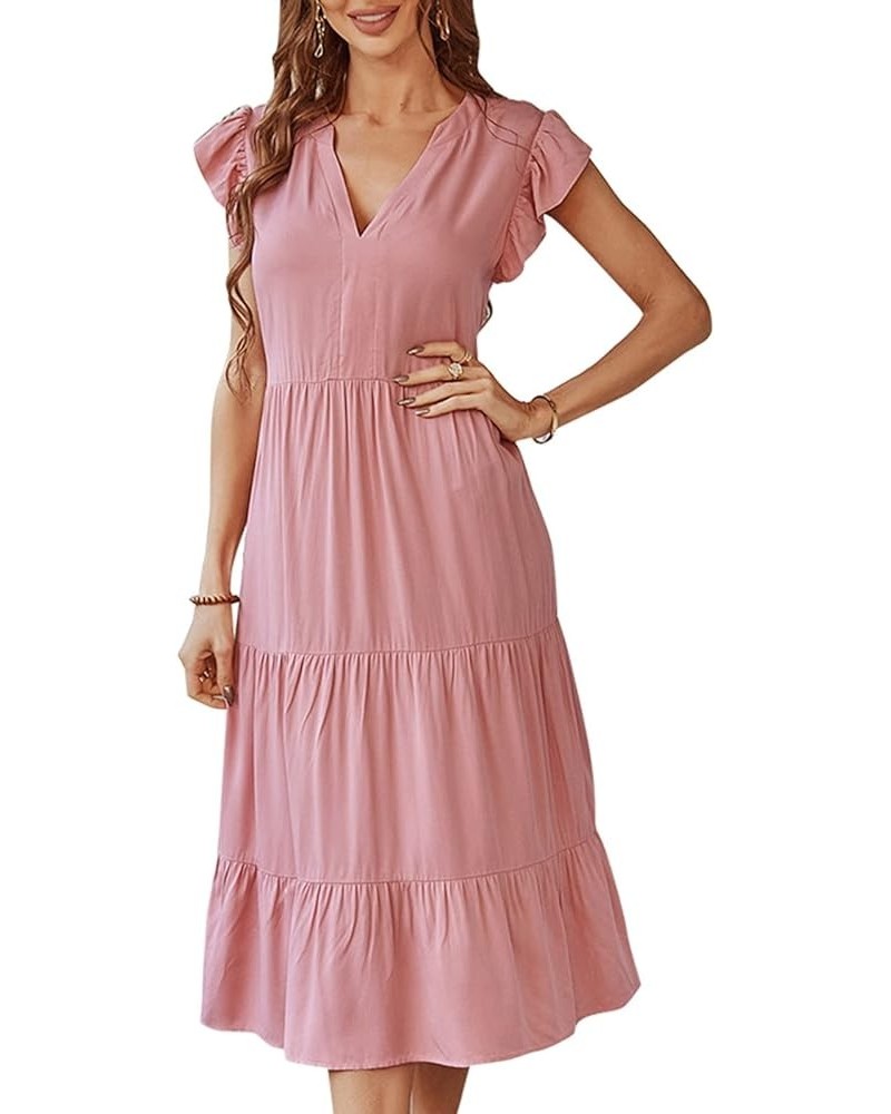 Summer Dresses for Women 2023 Casual Sexy Beach Flowy Maxi Dress Formal Elegant Party Club Vintage Boho Sundresses D Pink $11...