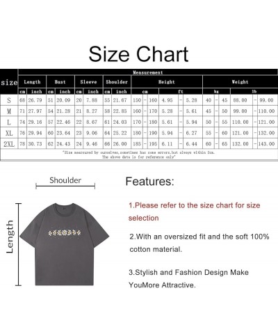 Faktuzi Daisy Shirts for Women Oversized T Shirts Flower Graphic Tees Vintage Floral Print Crewneck Cotton Short Sleeve Tops ...