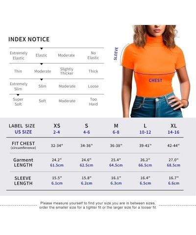 Long Sleeve Turtleneck Women Strech/Short Sleeve High Neck Tops Fitted Tee Shirt 019-peacock Blue/White $13.91 T-Shirts