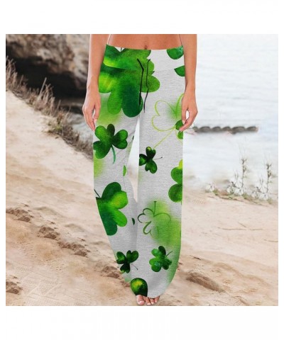 Saint Patricks Day Outfit Women Shamrock High Waist Workout Fashion Bottoms Trousers Lucky Cute Funny Pants G-green $7.64 Pants