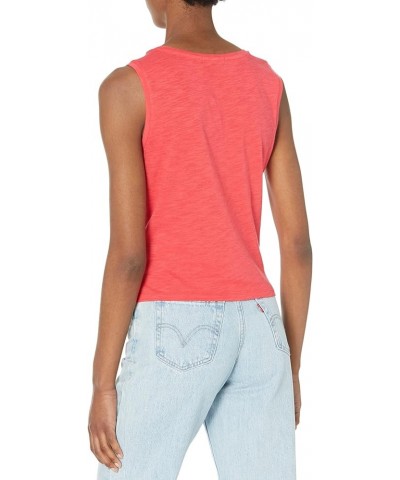 Twisted Tank - Top for Women - Lightweight - Breathable Fabric - Crew Neckline - Straight Hemline Island Pink $14.51 Tanks