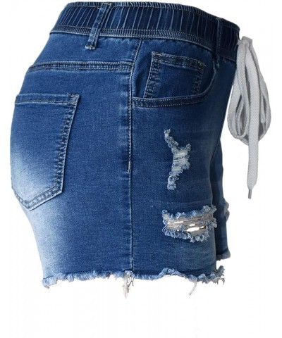 Women's Curved Jean Shorts Sexy Butt Lift Ripped Stretch Skinny Frayed Summer Beach Casual Short Denim Shorts 140 Blue $19.94...