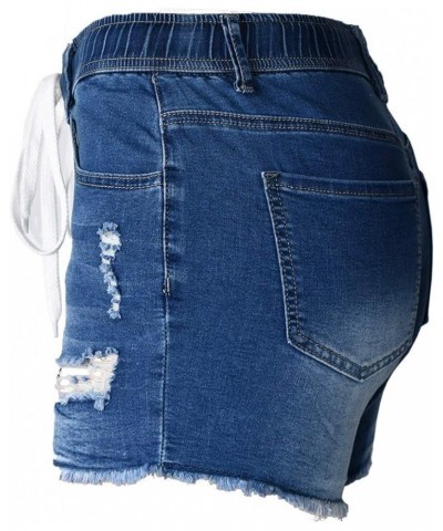 Women's Curved Jean Shorts Sexy Butt Lift Ripped Stretch Skinny Frayed Summer Beach Casual Short Denim Shorts 140 Blue $19.94...