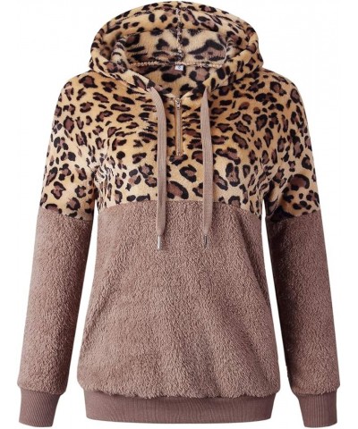 Women's Long Sleeve Hooded Fleece Sweatshirt Warm Fuzzy Zip Up Hoodie Pullover 3 Khaki $10.92 Hoodies & Sweatshirts