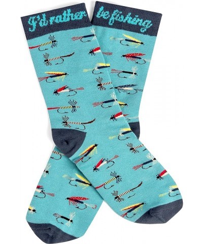 Funny Socks for Outdoor Activities Lovers and More - Novelty Gifts for Men, Women, and Teens Fishing Flies $9.69 Activewear