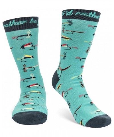 Funny Socks for Outdoor Activities Lovers and More - Novelty Gifts for Men, Women, and Teens Fishing Flies $9.69 Activewear