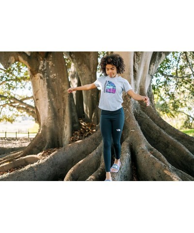 Girl's Short Sleeve Graphic Tee (Little Kids/Big Kids) Tnf White/Scuba Blue $10.08 T-Shirts