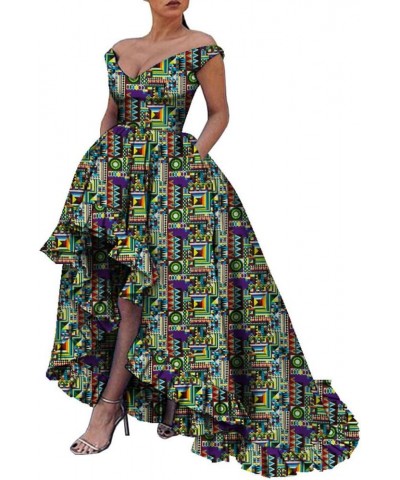 African Dresses for Women Party Robe Plus Size Print Dashiki Dinner Dress Cl16 $36.80 Dresses