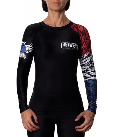 Women's Aerial Assault BJJ Rash Guard MMA Red/White/Blue Red/White/Blue $32.50 Swimsuits