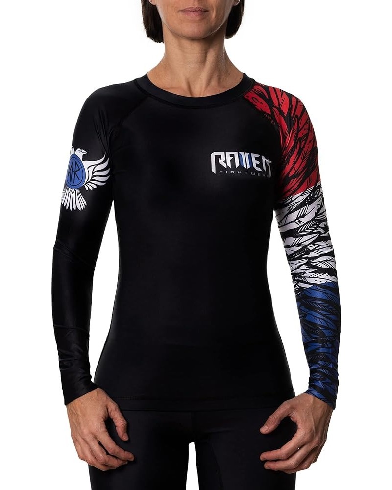 Women's Aerial Assault BJJ Rash Guard MMA Red/White/Blue Red/White/Blue $32.50 Swimsuits