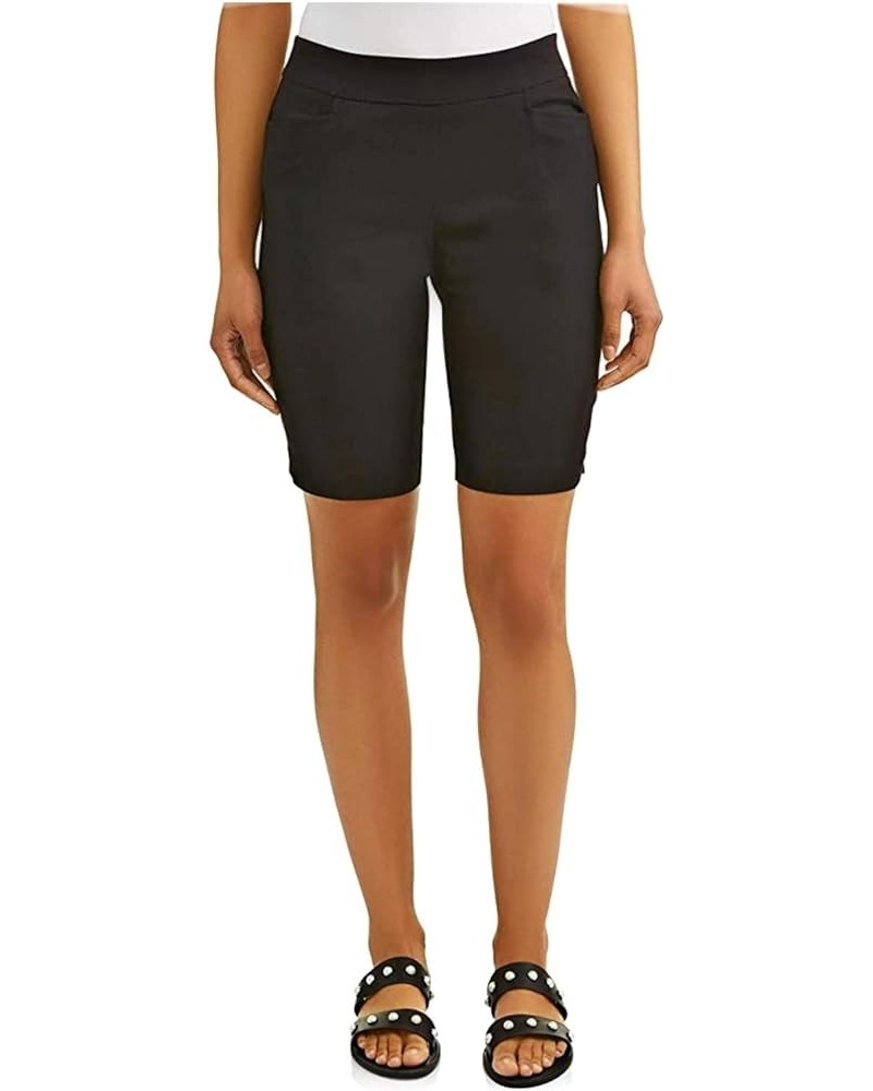 Women's Pull on Styling 10" Inseam Millenium Bermuda Black $17.60 Shorts