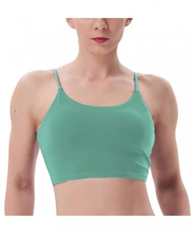 Women's Sports Bra Fitness Workout Running Tank Top Breathable Quick-Dry Sweat-Absorbing Removable Pads Yoga Top Avocado $14....