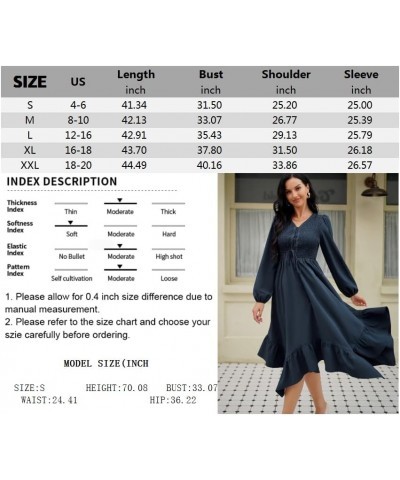 Women's Elegant Mesh Work Dress with Swiss Dot Contrast, Long Bishop Sleeves, V-Neckline, and Bodycon Fit H-black $13.74 Dresses