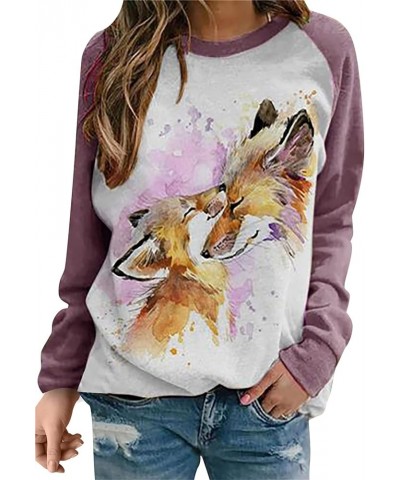 Women's Easter Basic Sweatshirt Crew Neck Long Sleeve Sweatshirt Casual Loose Sweatshirt with Rabbit Print Lowrie $15.65 Hood...