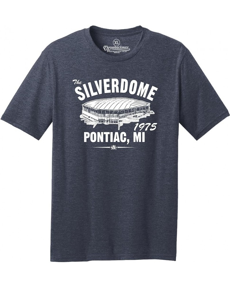 Detroit's Silverdome 1975 Football Classic Cut, Short Sleeve Navy Heather Tee Shirt Deep Heather $16.79 T-Shirts