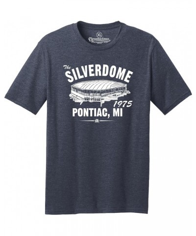 Detroit's Silverdome 1975 Football Classic Cut, Short Sleeve Navy Heather Tee Shirt Deep Heather $16.79 T-Shirts