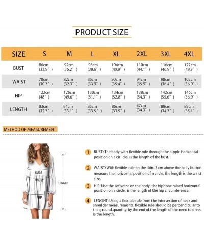 Women Wrap V Neck Dresse Long Sleeve Casual Loose Tunic Dresses Ruffle Swing Party Dresses Christmas Snowflake Music Notes $1...