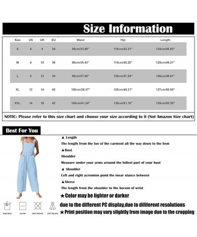 Summer Linen Overalls For Women Loose Fit Jumpsuits Plus Size Linen Baggy Beach Rompers Wide Leg Pants with Pockets 23-yellow...