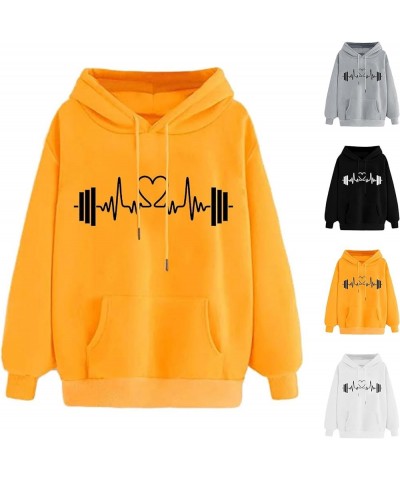 Womens Hoodies 2024 Valentines Cute Heart Sweatshirts Casual Drawstring Comfy Long Sleeve Tops Pullover With Pockets 10 White...