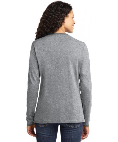 Port & Company Ladies Long Sleeve Core Cotton Tee. LPC54LS Athletic Heather $8.51 T-Shirts