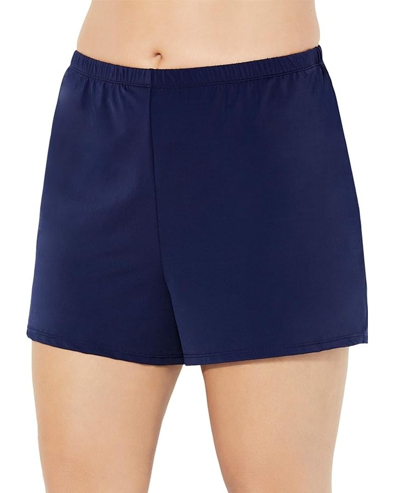 Women's Plus Size Relaxed Fit Swim Short Navy $19.14 Swimsuits