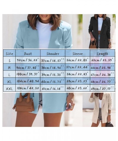 Womens Casual Long Sleeve Work Business Blazers Double Notch Lapel Fashion Open Front Blazer Suit Jackets Fgmfb3-a1447-6-blac...