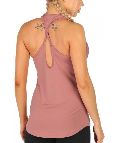 Workout Tank Tops for Women - Open Back Yoga Tops, Athletic Running Tank, Gym Shirts Peony $11.33 Activewear