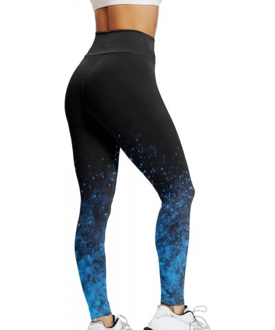 Leather Leggings Printing Leggings Hip Lifting Fitness Sports Leggings Leather Leggings Thermal Velvet Pants Winter Blue-e $8...