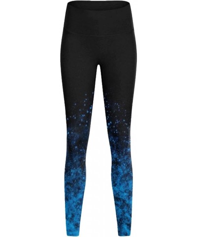 Leather Leggings Printing Leggings Hip Lifting Fitness Sports Leggings Leather Leggings Thermal Velvet Pants Winter Blue-e $8...