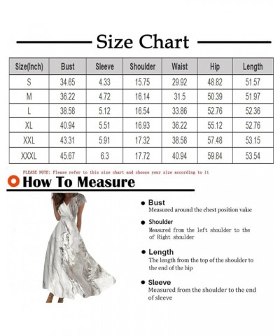 Maxi Dresses for Women 2024 Casual Sexy Short Sleeve Summer Dresses V Neck Plus Size Formal Trendy Floral Long Dress 04-khaki...