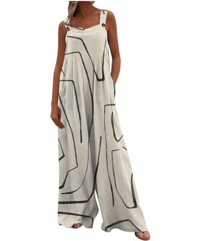 Women's Jumpsuits, Rompers & Overalls Casual Loose Sleeveless Rompers With Pockets Rompers And Jumpsuits Khaki $10.39 Jumpsuits