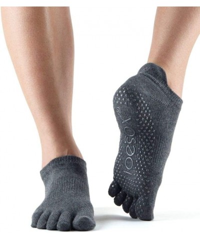 Low Rise Full Toe Grip Socks – Non-Slip Pilates Socks for Women and Men, Barre & Yoga Toe Socks, Anti Skid Ankle Socks Charco...