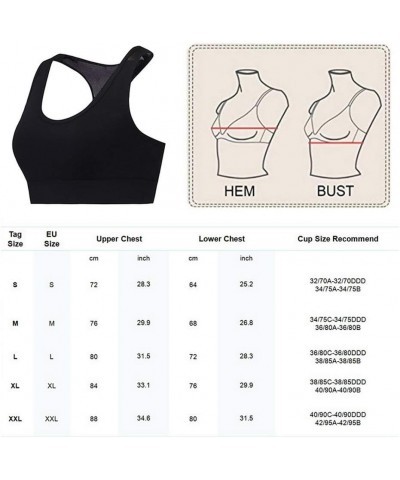 Sports Bras for Women Padded Racerback Bra Fitness Activewear Workout Tank Tops White 1 , Black 1 $10.79 Lingerie