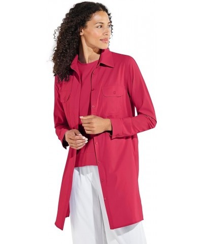 UPF 50+ Women's Santorini Tunic Shirt - Sun Protective Lush Magenta $40.00 Tops