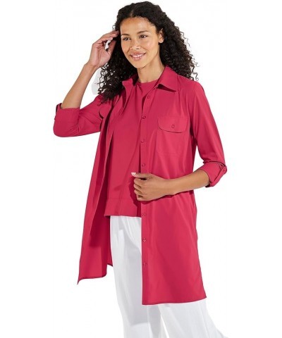 UPF 50+ Women's Santorini Tunic Shirt - Sun Protective Lush Magenta $40.00 Tops