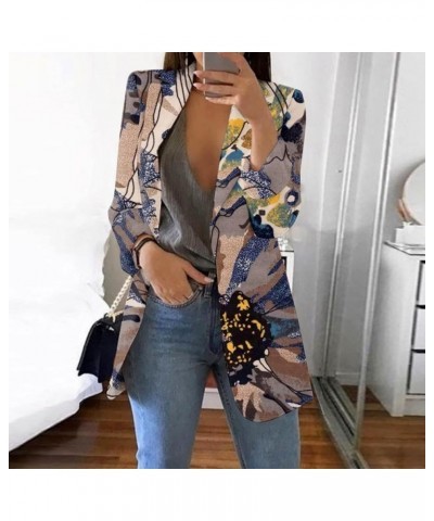 Womens Jackets Long-Sleeve Lapel Collar Stretch Jacket Suit Blazer Classic Fit Business Casual Boyfriend Blazer Navy $10.97 B...